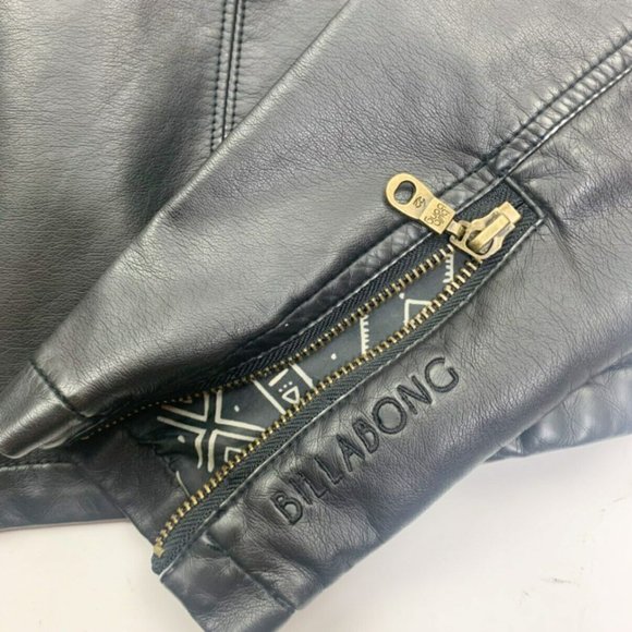 Billabong Womens Long Sleeve Zipper Moto Jacket - Picture 3 of 12
